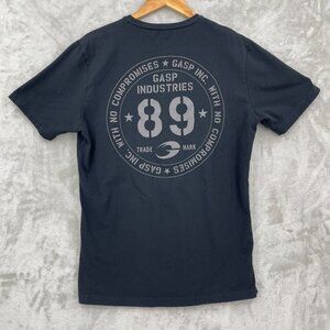 Gasp Industries 89 Classic Tap Tee Black Double Sided Graphic Shirt Gym